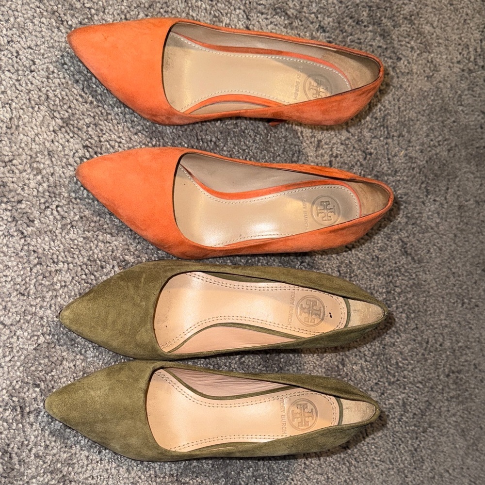 Tory Burch Women's Flats - Orange and Olive
